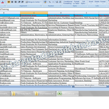 email database of general working & salaried professionals