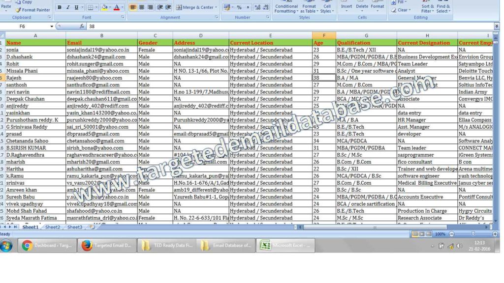 email id list of job seekers email id list of job seekers