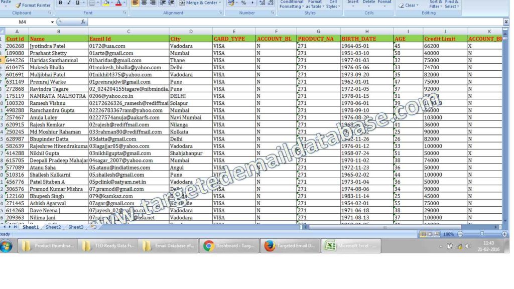 email database of credit card holders & email id list of credit card holders email database of credit card holders & email id list of credit card holders