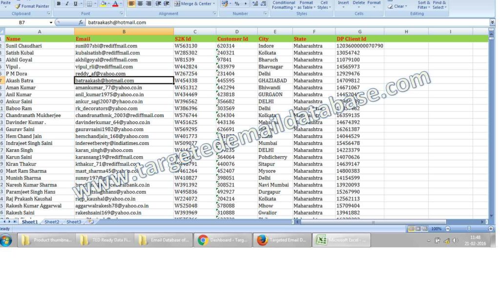 email database of demat account holders & email id list of investors email database of demat account holders & email id list of investors