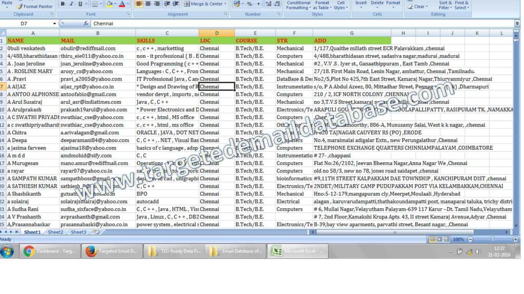 email database of students & email id list of students email database of students & email id list of students