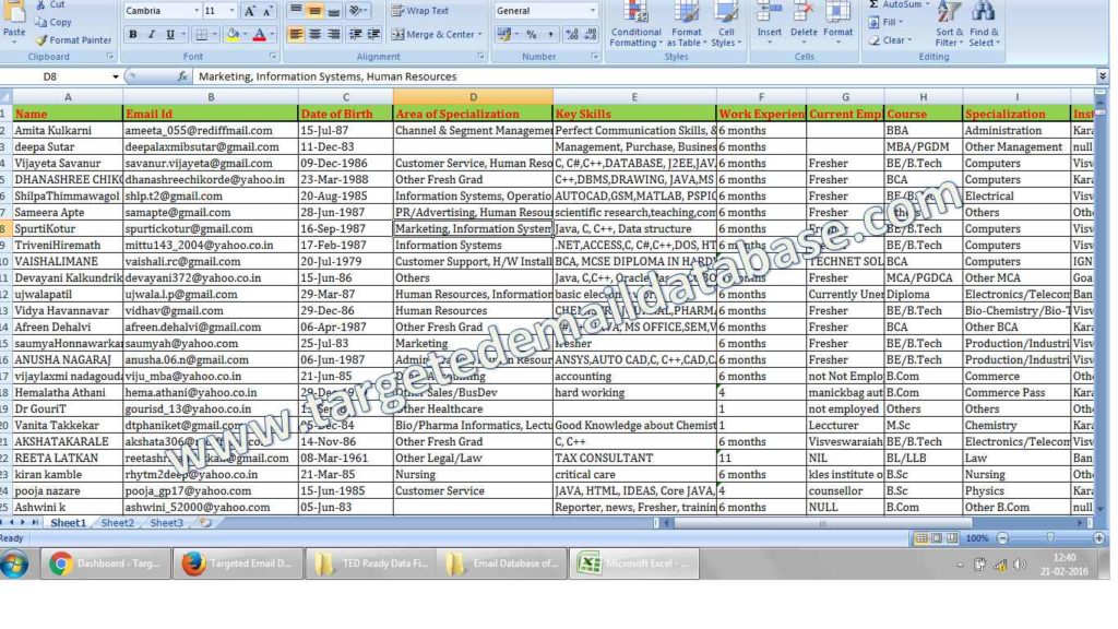 email database of women & email id list of women email database of women & email id list of women